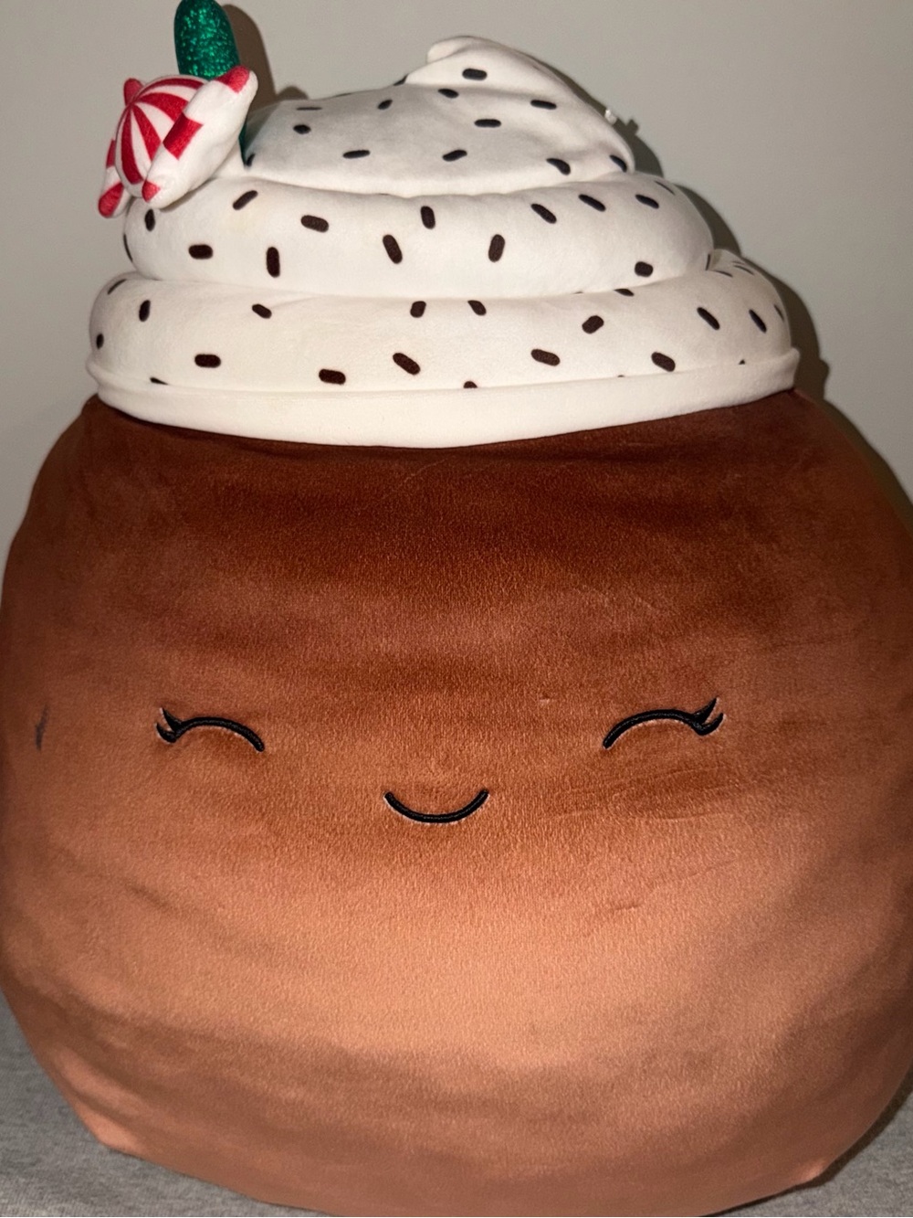 Frappuccino Squishmallow with Peppermint Bow - Christmas Edition